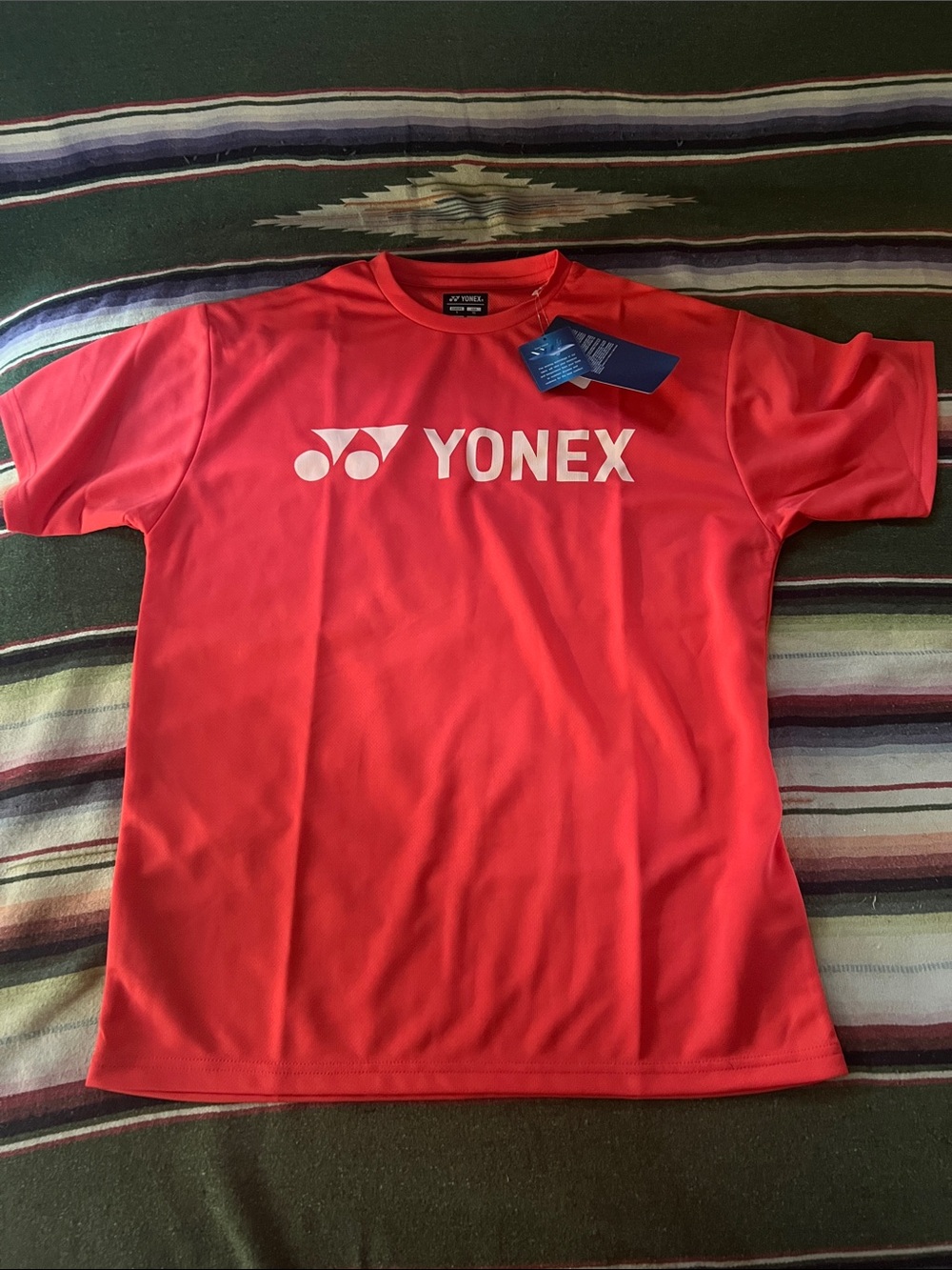 Yonex Unisex Red Short Sleeve Crew Neck Performance Tee